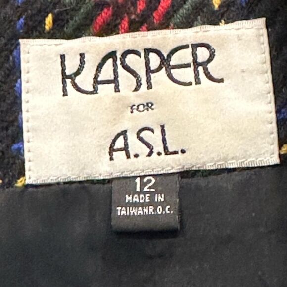 Kasper Red and Black Plaid Blazer - Picture 4 of 11